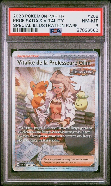 Carte Pokémon – Vitalité De La Professeure Olim 239/182, Full Art Secrète, Écarlate Et Violet 4 – Faille Paradoxe
