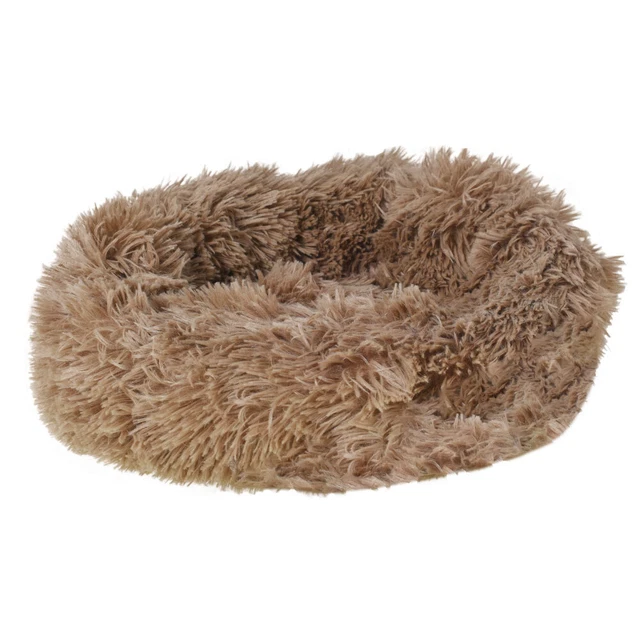 Donut Plush Pet Dog Cat Bed 16-47" Fluffy Soft Warm Calming Bed Sleeping Kennel