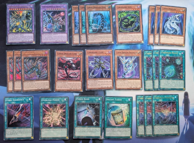 YUGIOH CYBER DRAGON / Cyberdark Deck [SDCS] 40 cards main + 8 extra deck  25.14 - PicClick UK