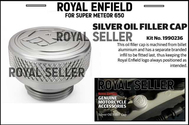 Genuine Royal Enfield Silver Aluminum Oil Filler Cap – Part 1990236
