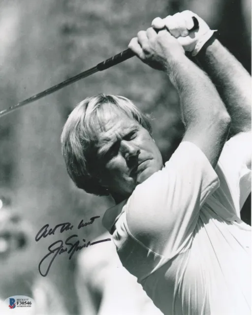 Jack Nicklaus VRAIE photo signée à la main #4 BAS COA golf dédicacée PGA