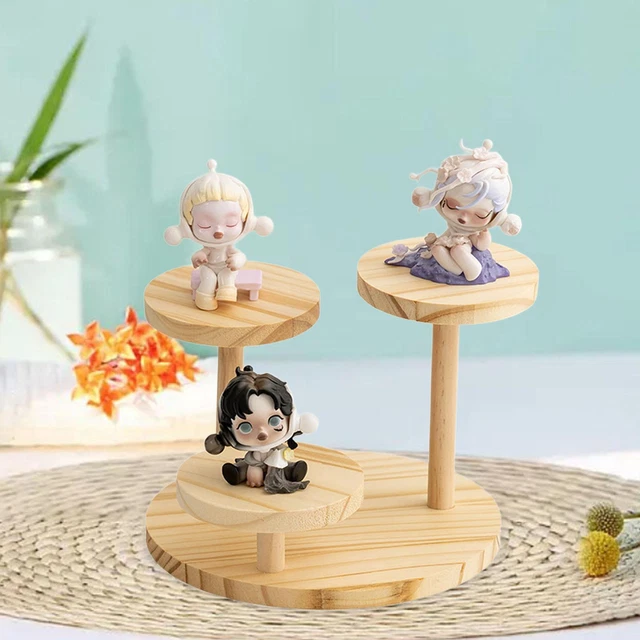 MINI PRÉSENTOIR COMPTOIR EN BOIS DE 3 NIVEAUX