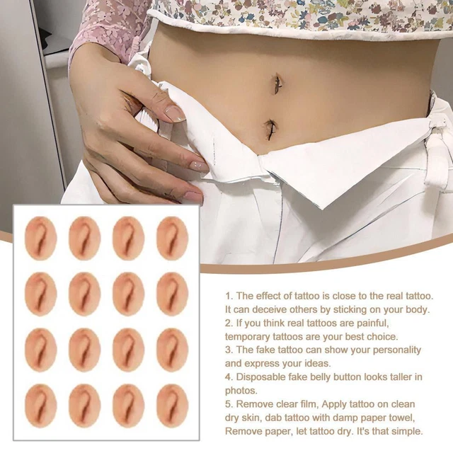 Wasserdicht Temporäre Tattoo Aufkleber Simulation Bauchnabel Tattoo Aufkleber S3F5