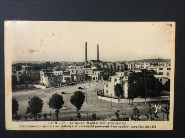 Carte Postale Ancienne de 1941 - LYON - Le nouvel Hôpital Edouard-Herriot