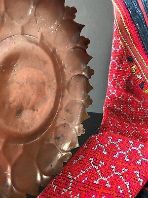 Old Handmade Middle Eastern Copper Bowl …with beautiful scalloped edging