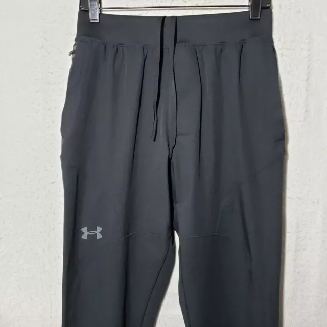 Under Armour Mens UA Knit Warm-Up Pants Pockets Black Medium