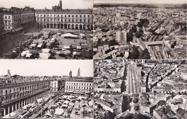 Lot de 4 cartes postales anciennes old postcards TOULOUSE HTE-GARONNE marché