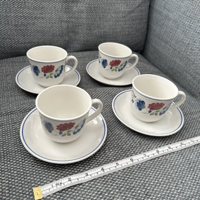 BHS Priory 4 X Cups And Saucers