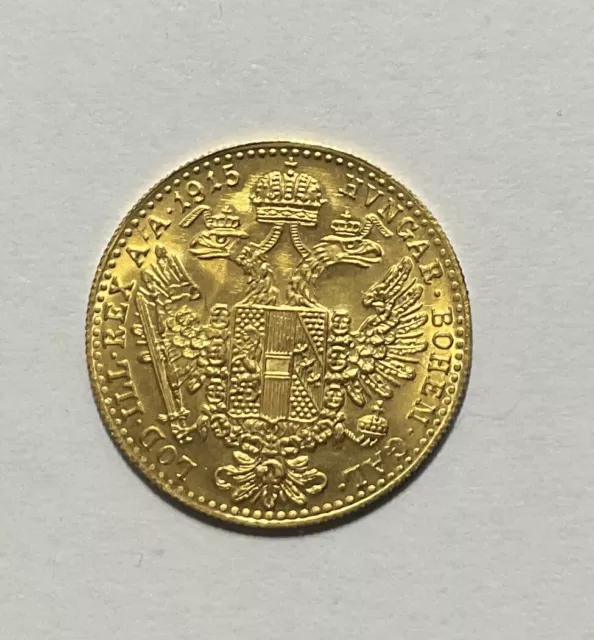Österreich 1 Dukat 1915 Franz Josef *3,49 Gramm - 986 Gold * VZ