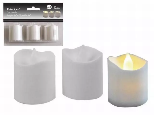 Juego De 3 Velas Led (14526)