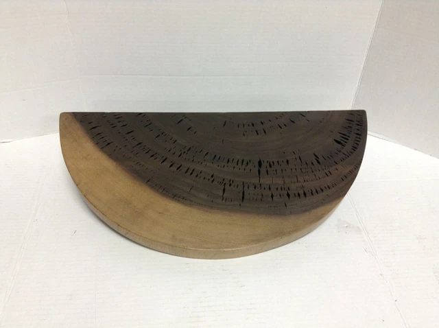 Pottery Barn Ochre Live Edge Wall Shelf 19" Reclaimed Wood Natural Decor Display