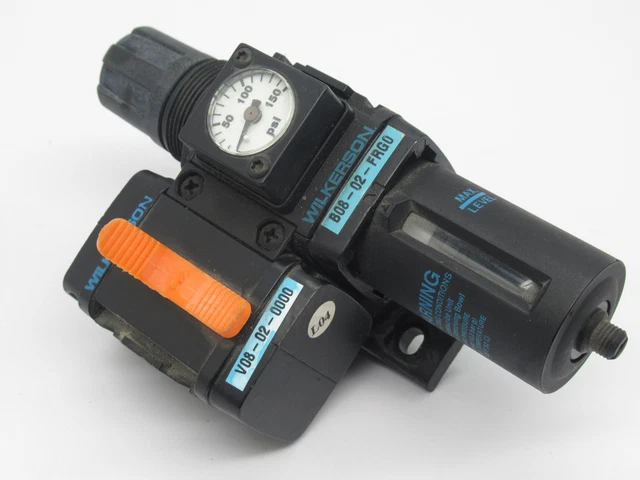 Wilkerson B08-02-FRG0 Mini Modular Assembly V08-02-000 0-160Psi COS DMG USED