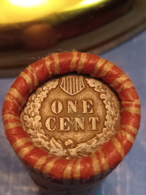 One Bulk Indian Head / Wheat Back Pennies Shotgun Roll - Lot # 430