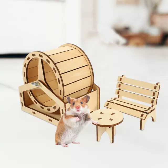 Hamster Chair Habitat Decoration DIY Wooden Toy Small Pet Chinchilla 2