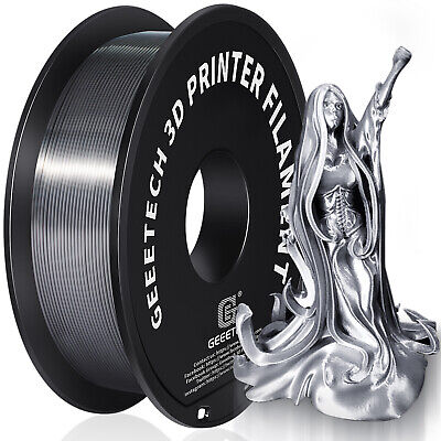 Imprimante 3D Filament PLA 1kg Spool GEEETECH PLA filament 1.75mm Silk Silver 