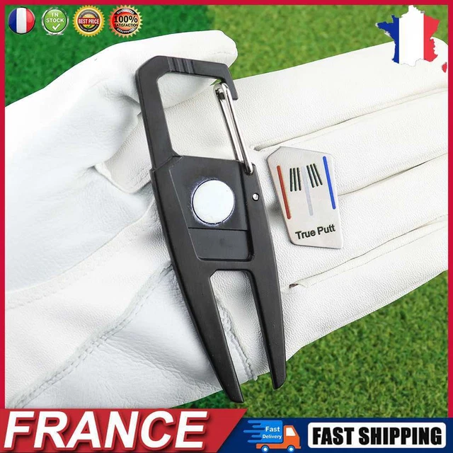 Golf Divot Repair Tool Golf Pitchfork Putting Green Fork Training Aids (Black) f