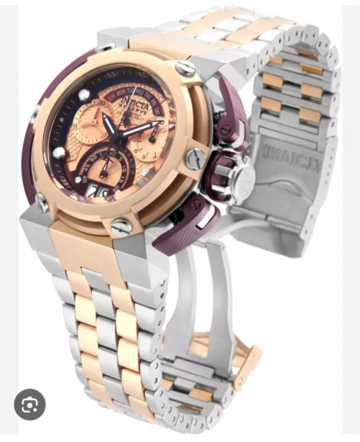 Invicta Reserve Rose Gold Specialty Swiss Made Chronograph 18 RGP 300M WR