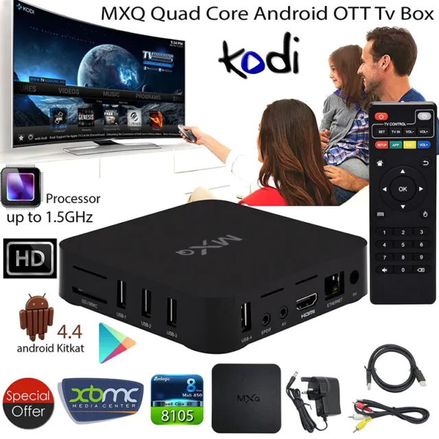 Android TV BOX MXQ Quad-Core HDMI Smart 1080P Media Player 1/8 GB Kodi OTT ES