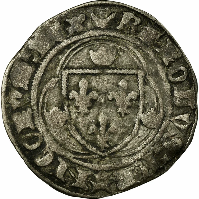 [#56687] Coin, France, Blanc à la couronne, Châlons-Sur-Marne, VF, Sil, ver