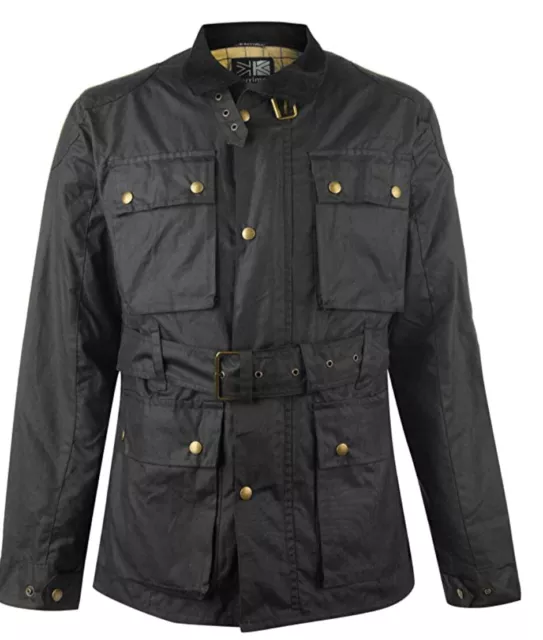 KARRIMOR MENS CHATSWORTH Barbour Wax Jacket Brand New Size Medium Black 29.99 PicClick UK