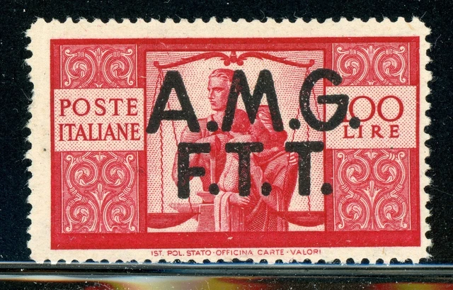 AMG-FTT Trieste MH: Scott #14 100L Carmine Lake (1947) CV$55+