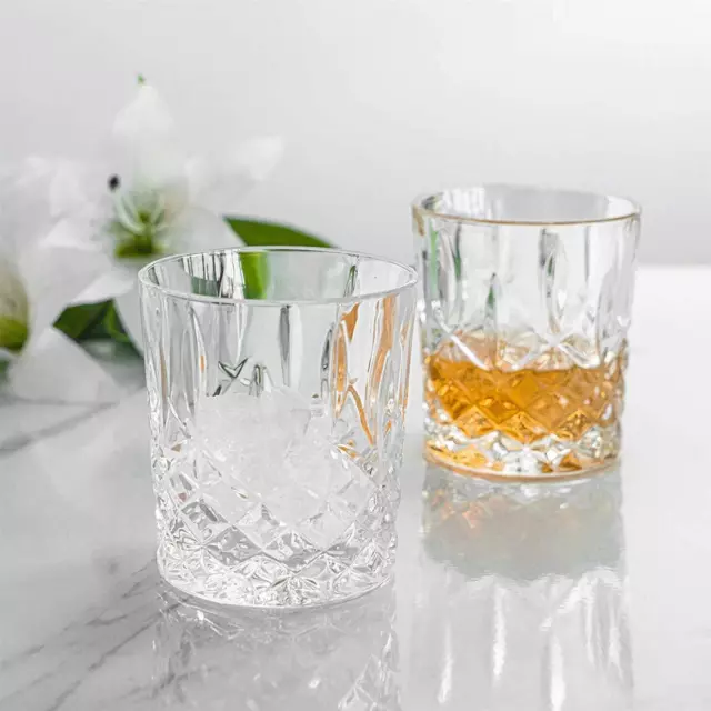 6x Whiskey Tumblers Set RCR Crystal Cut Glass Glasses DOF Old Fashioned 340ml 2