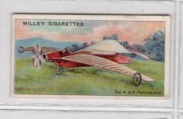 Wills Australia Aviation Card #42 Robert Esnault-Pelteries Monoplane 1908 France
