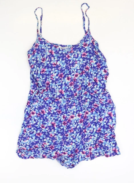 Maglione da donna blu papaya floreale viscosa pezzo unico taglia 12