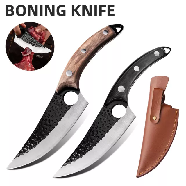 Knife Boning Forged Hand Viking Sheath Knives Full Tang Butcher Chef Meat