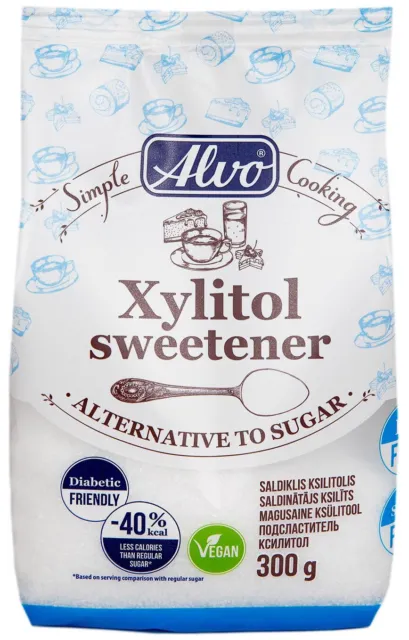 Xylitol Sweetener Vegan Low Calorie Sugar Substitute Diabetic Friendly 300g 10oz