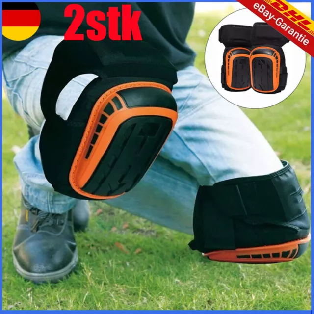 2x Premium Knieschoner Kniepolster mit Gelkissen - Knieschutz für Arbeit, Garten