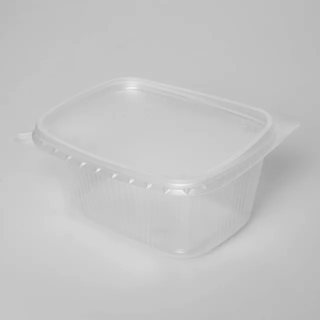 250 Feinkostbecher mit Deckel 250 ml klar PP Salatbox Salatschale eckig einweg