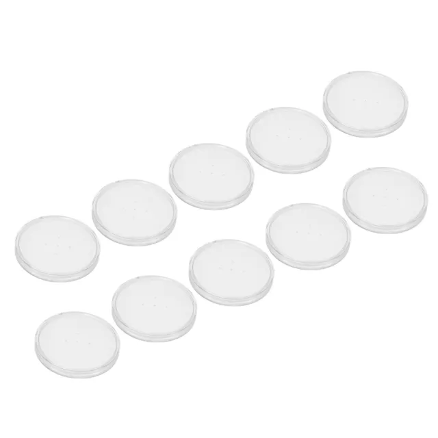Estuche de almacenamiento de monedas de ajuste redondo de 45-65 mm, 10 piezas blanco transparente