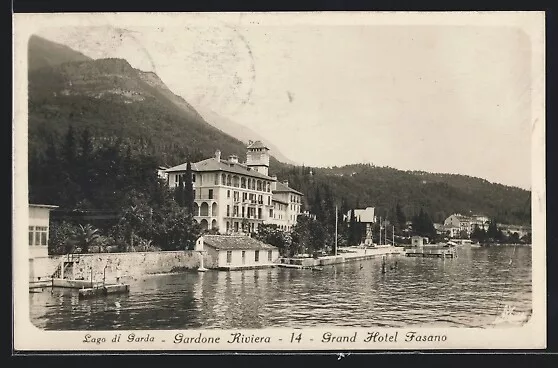 Gardone-Riviera /Lago di Garda, Grand Hotel Fasano, Ansichtskarte 1926