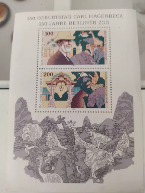 Briefmarke 150 Jahre Hagenbeck Berlin postfrisch