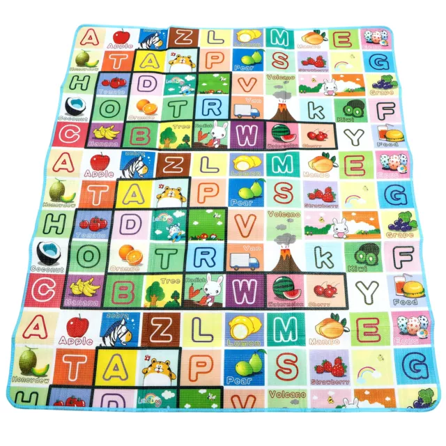 Play Mat 2 Sided Baby Kids Crawling Educational Soft Foam Game Carpet 200x180cm