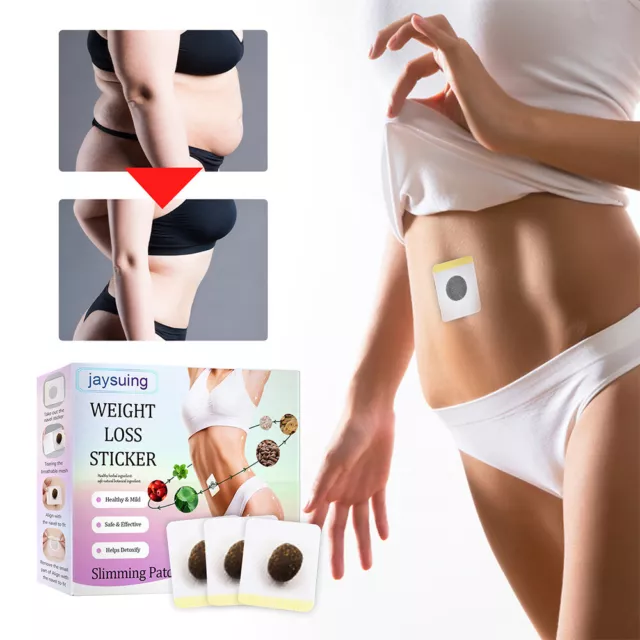 30PCS Weight Loss Slim Moxibustion Patch Navel Slimming Fat Burning Belly Waist