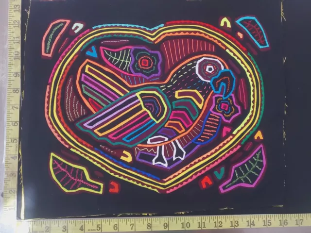 Panama Kuna Mola Folk Art Reverse Applique Embroidery Quilted 1927