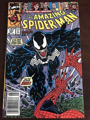 The Amazing Spider-Man #332 NEWSSTAND Venom Erik Larson Cover Marvel Comics 1990