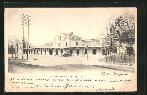 CPA Chalons-sur-Marne, La Gare 1902