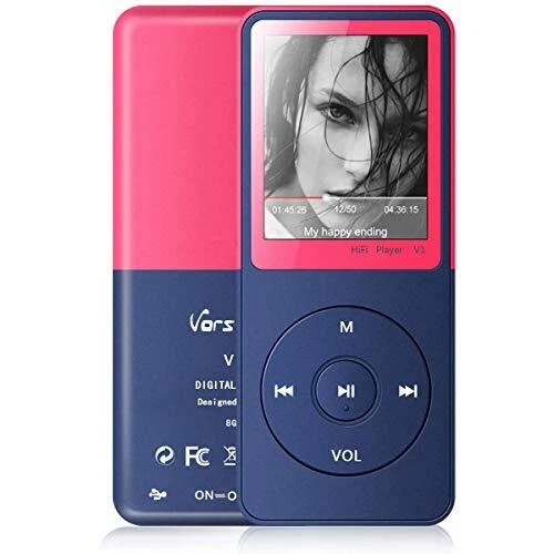 Lecteur MP3 Vorstik HiFi Lecteur de Musique Numérique 1.8 TFT Écran 8Go Suppo...
