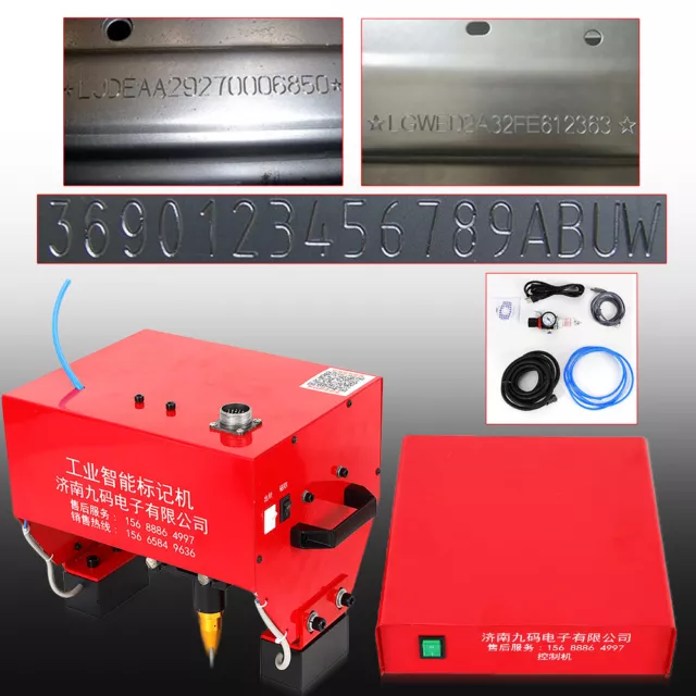 Pneumatic Marking Machine Portable Dot Peen Mark For VIN Code Chassis Number USA