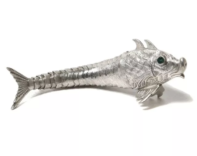 Spain Barcelona Vintage Sterling Silver 915 Fish With A Moving Body Weight 37 gr
