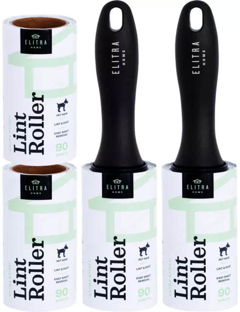 Elitra Lint Roller for Pet Hair Extra Sticky Reusable Lint Remover, 360 Sheets
