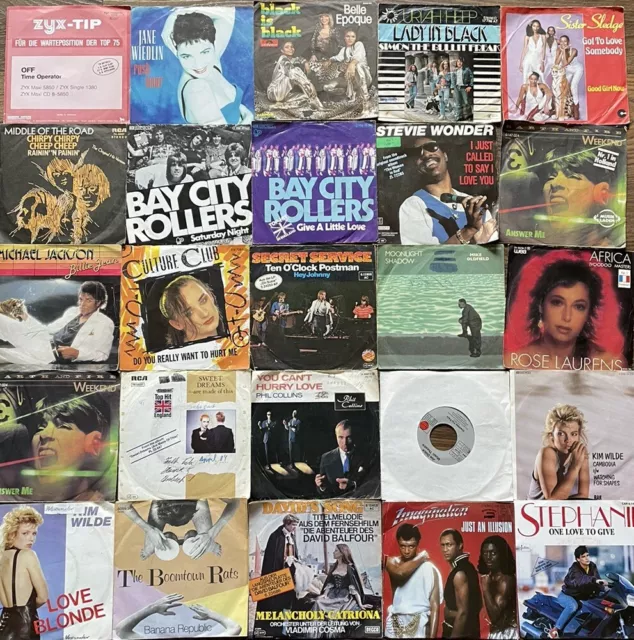 Schallplatten Sammlung - Singles 7“ - 120 Stück - 70er / 80er - Rock / Pop