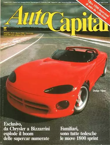 AUTOCAPITAL N. 8  1989 - FERRARI 250 TDF, PORSCHE 928 GT, LANCIA THEMA 2,8 V6 ie