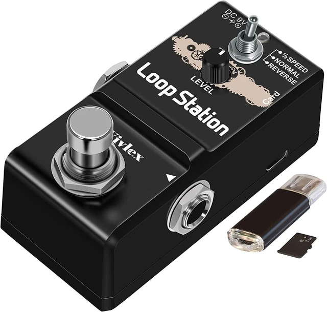 VIVLEX LOOPER PEDAL Mini Loop Recording Pedal Stompbox for Guitar/Bass