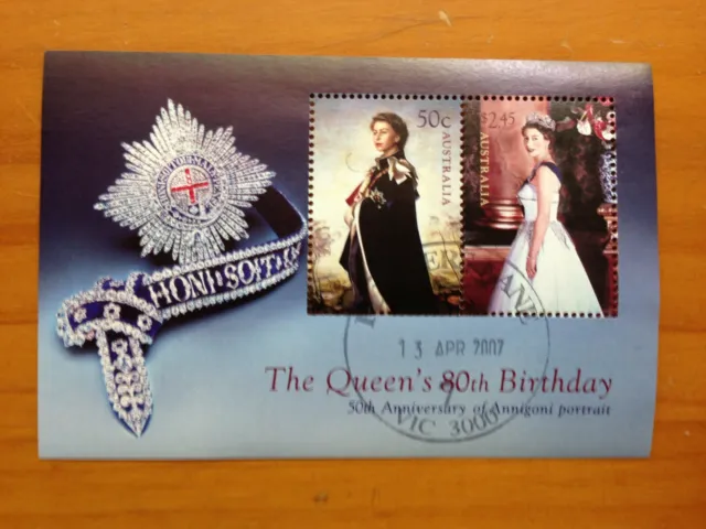 2006 Australia Queens 80Th Birthday Mini Sheet Cto