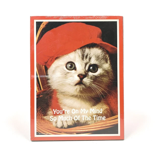 Vintage Stapco Cat Wall Hanging Print 6”x8”