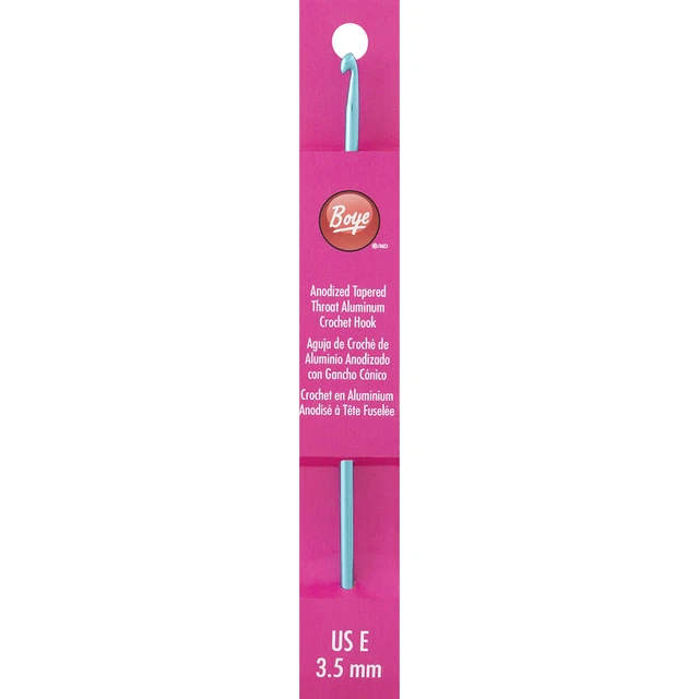 3 Pack Boye Aluminum Crochet Hook 6"-Size E4/3.5mm 3326218E